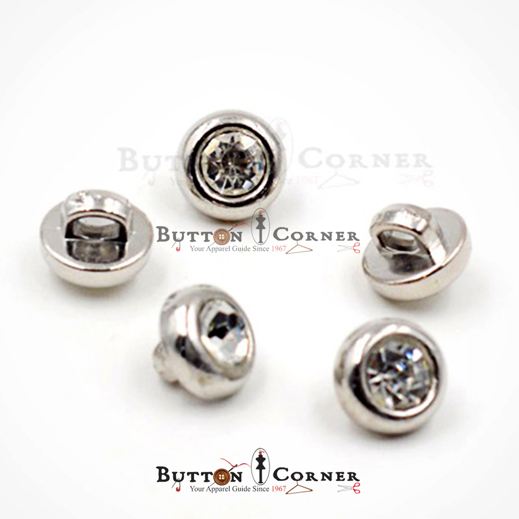 Crystal Plastic Shank Button