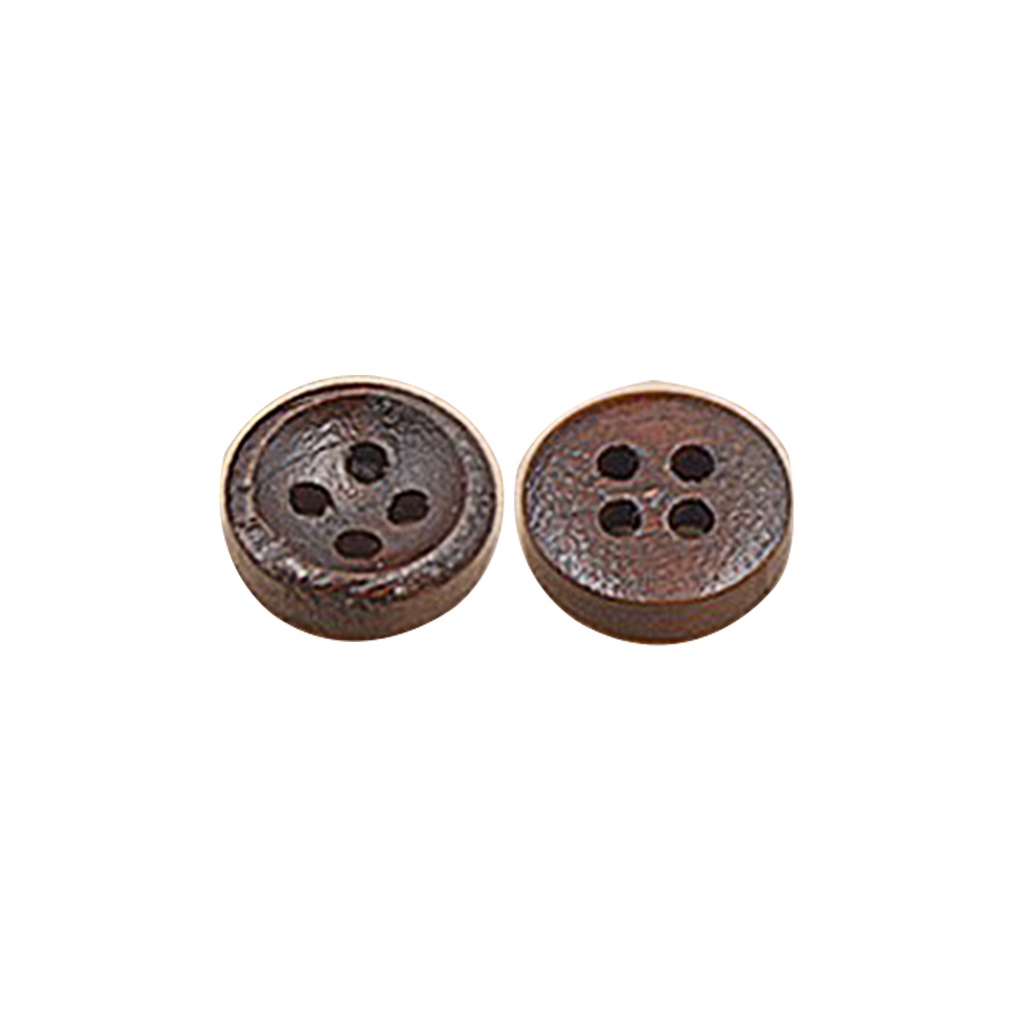 Deep 4 Hole Wooden Shirt Button