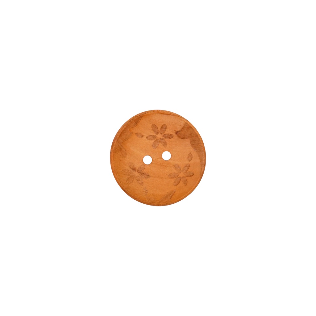 Flower Design 2 Hole Wooden Button
