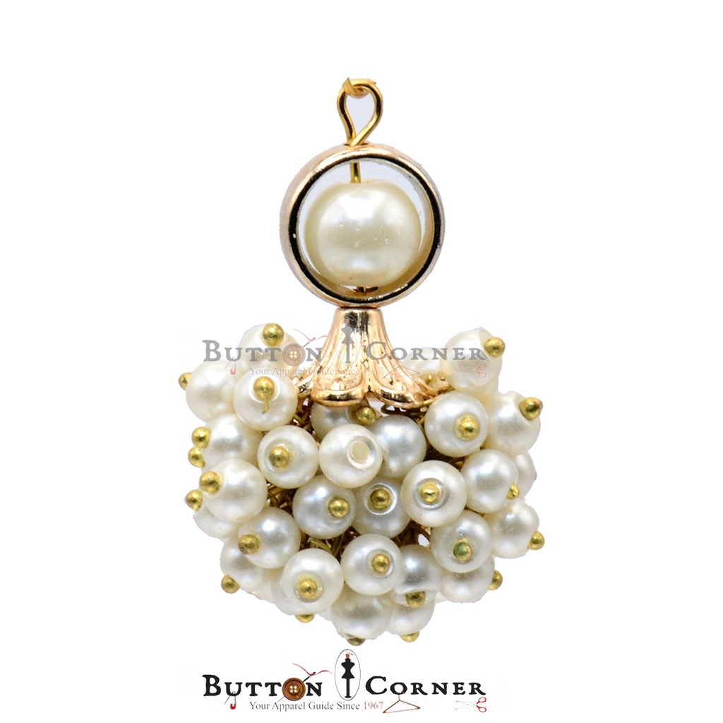 Fancy Crystal & Pearl Ring Hanging