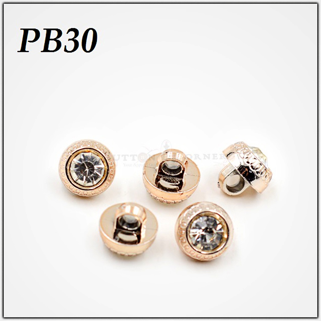 Design Border Stone Shank Button