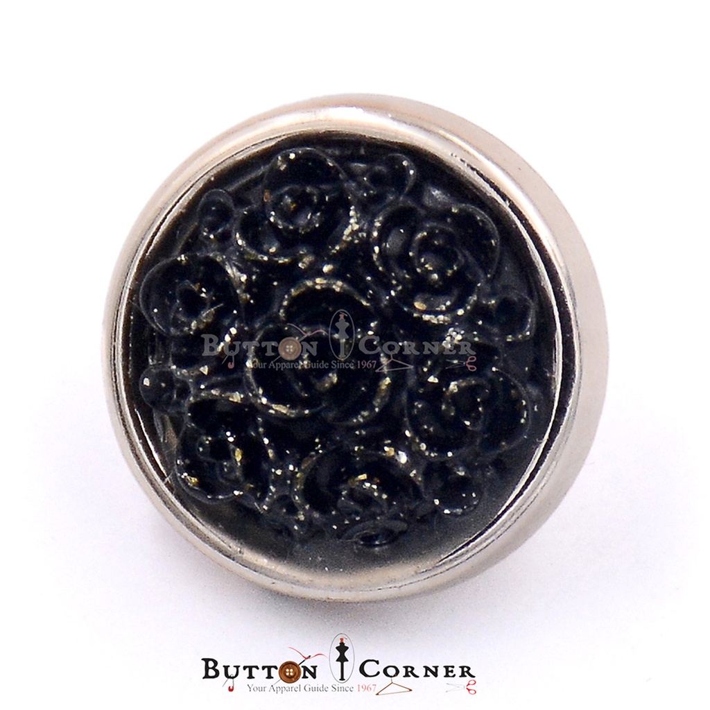 Flower Design Round Shank Button