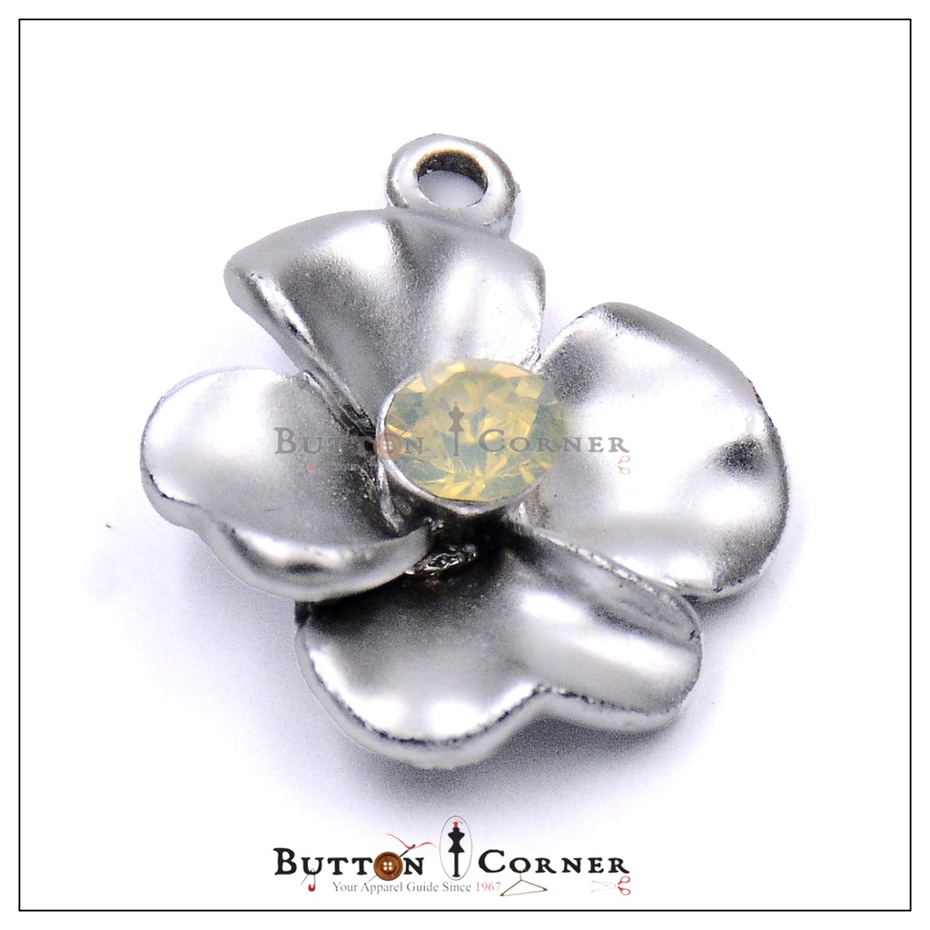 Flower With Stone Pendant