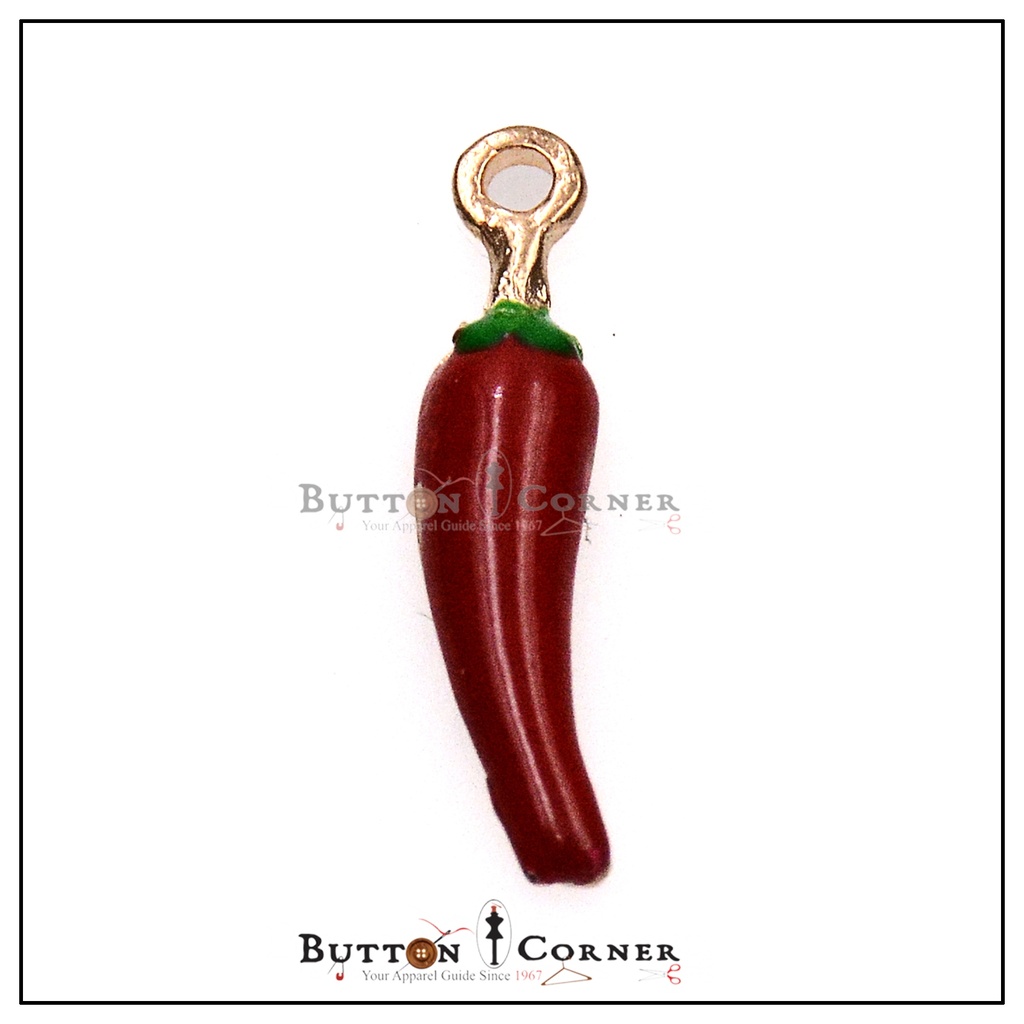 Red Pepper Metal Charm Hanging
