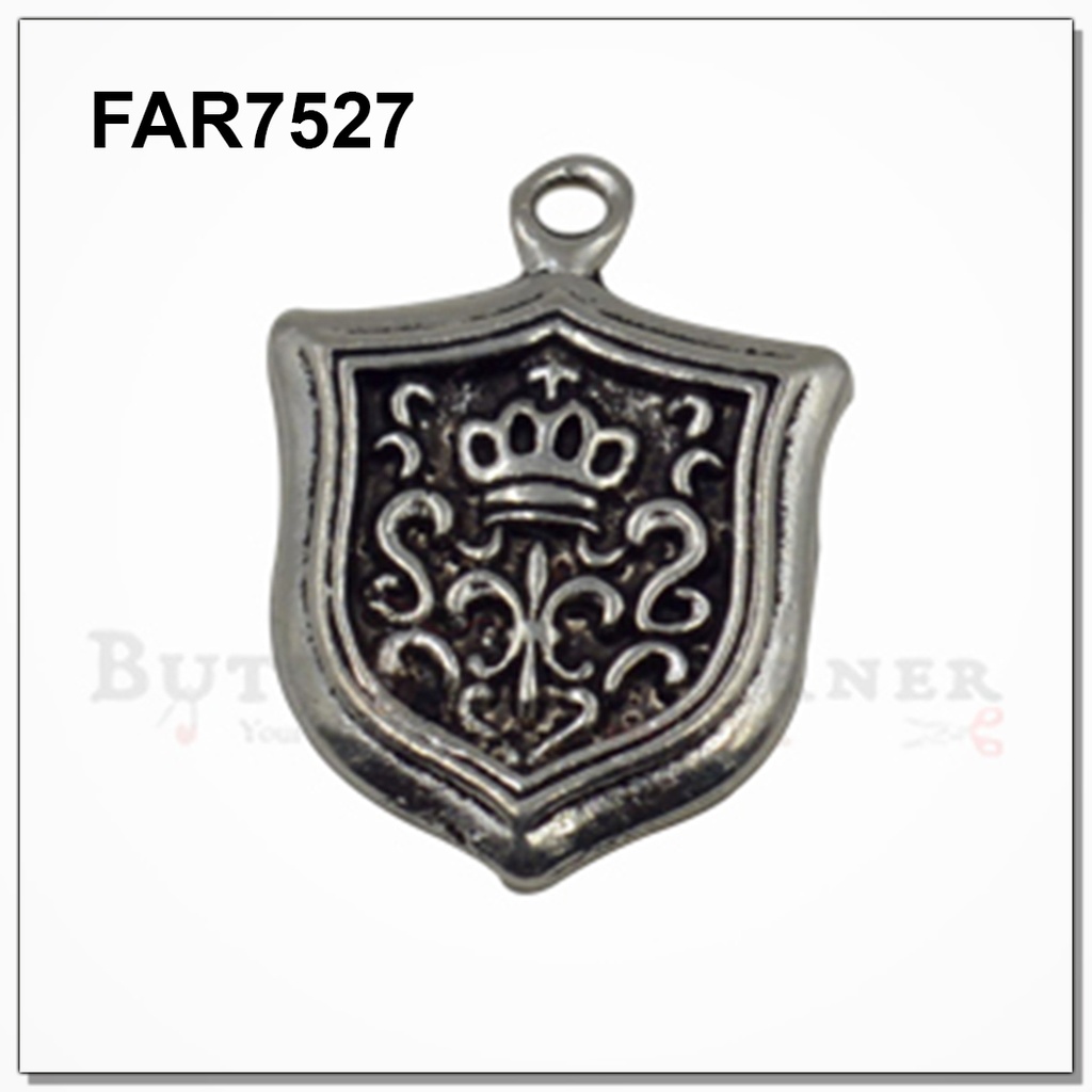Royal Fleur de Lis With Crown Pendant