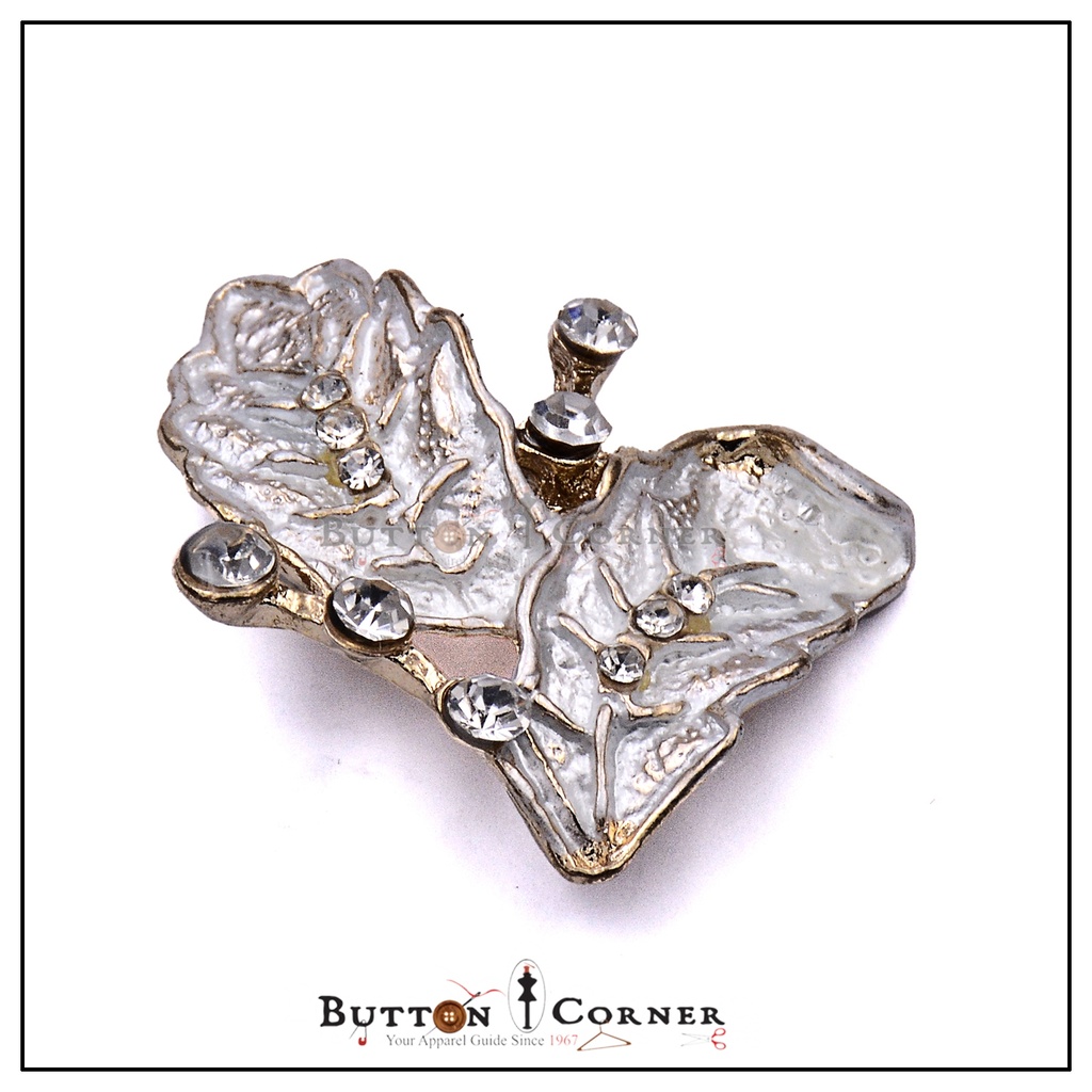 Two Leaf With Stone Button