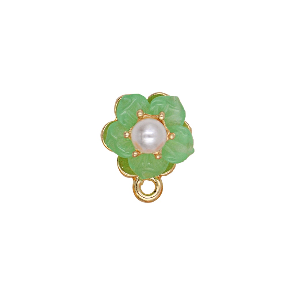 Metal Base Flower Hanging Button