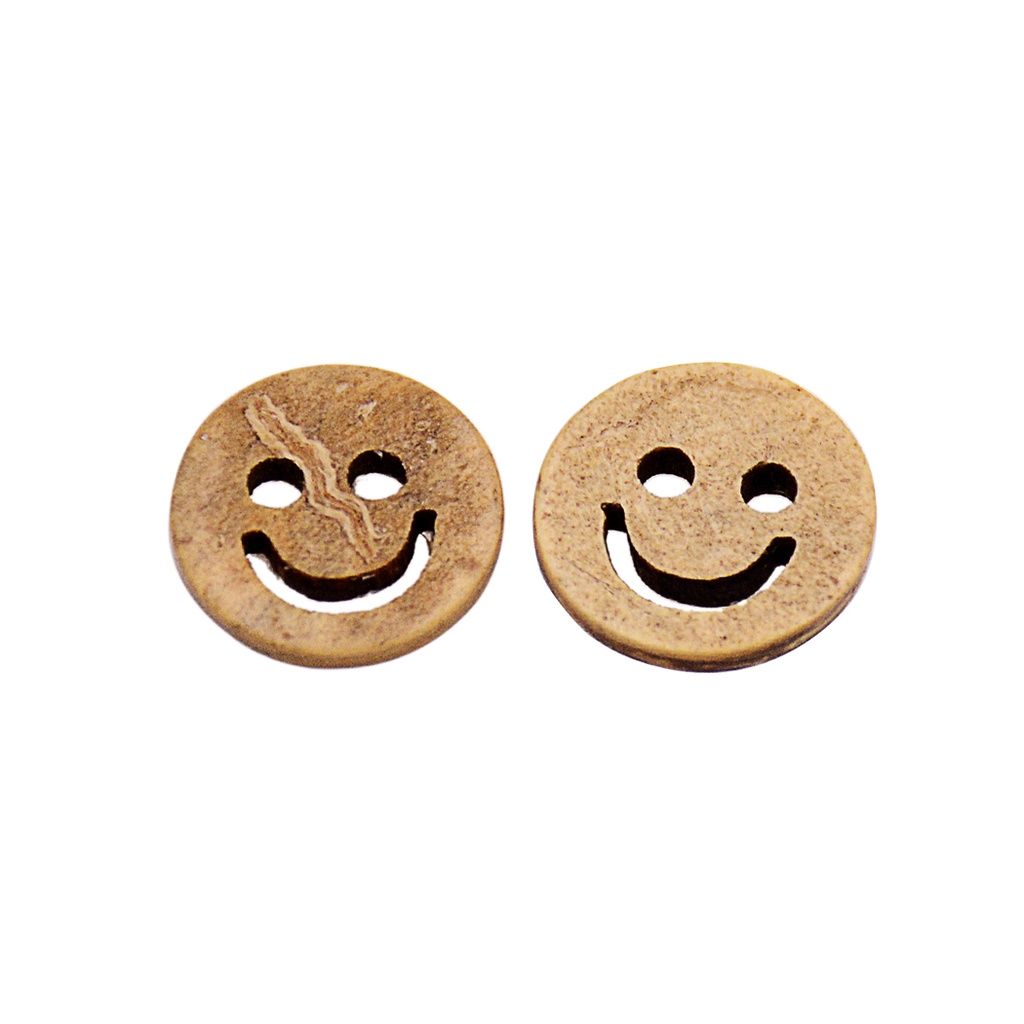 Smile Emoji 2 Hole Coconut Button