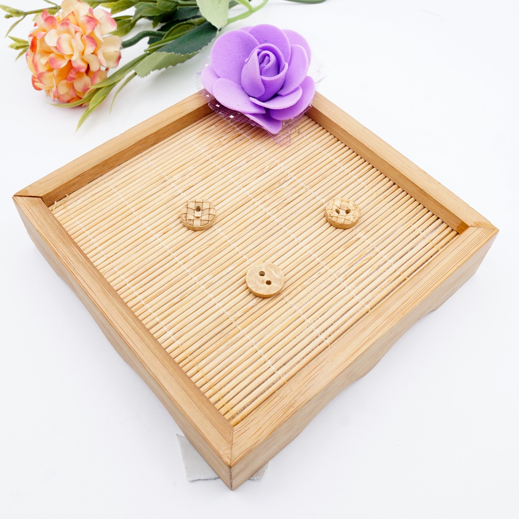 Check Design 2 Hole Wooden Button