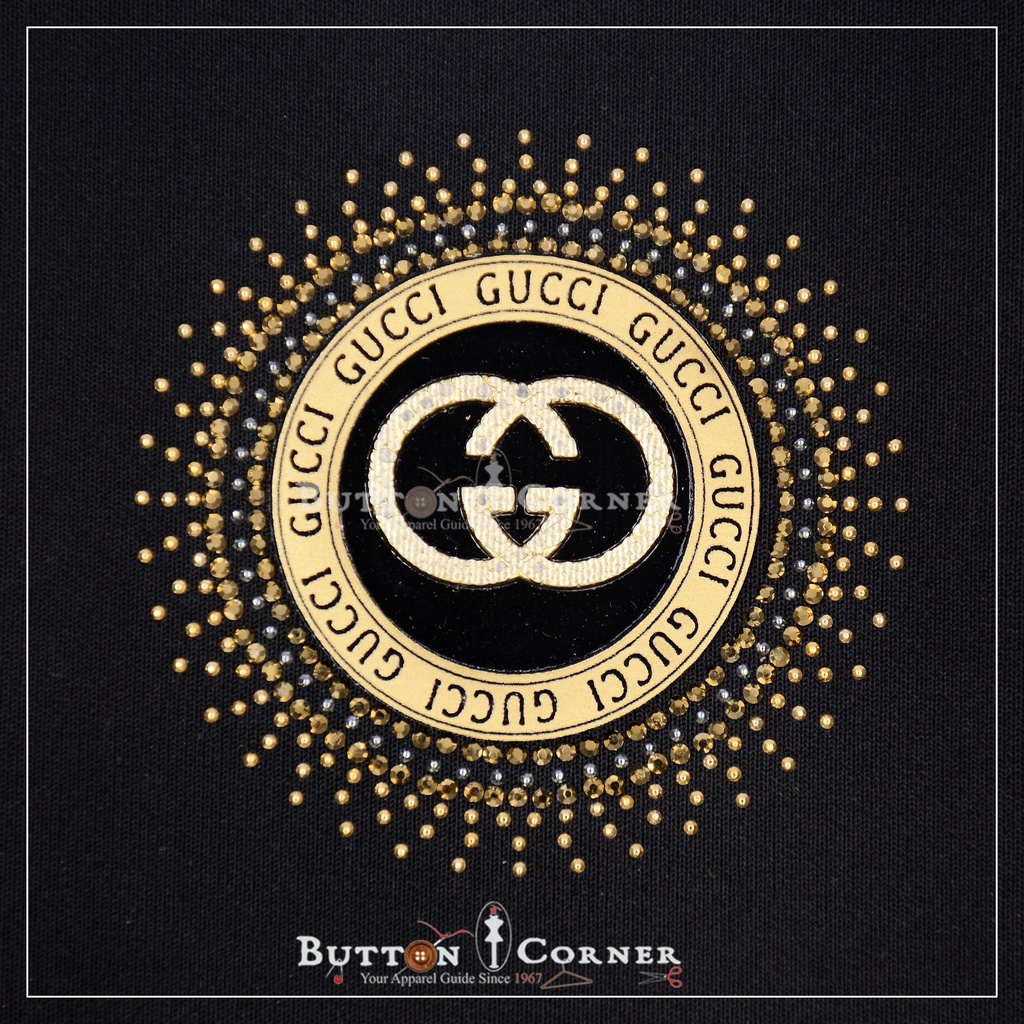 Gucci Black & Gold Hotfix Motifs
