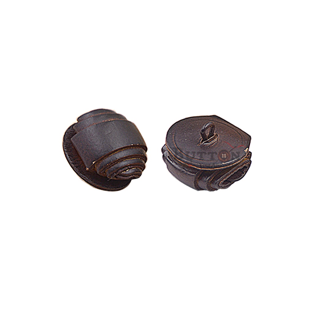 Handmade Leather Design Wood Button
