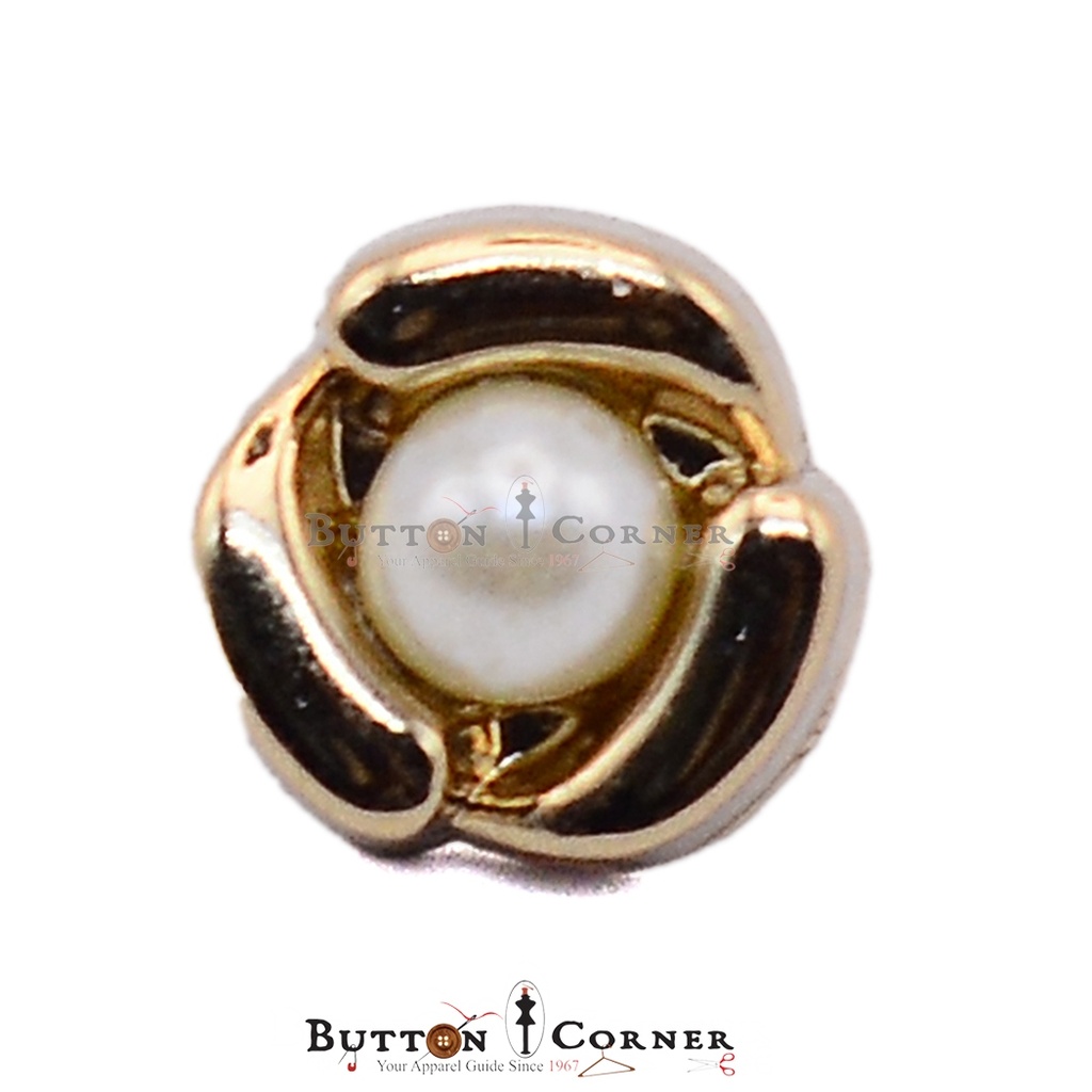 Center Pearl Metal Shirt Button