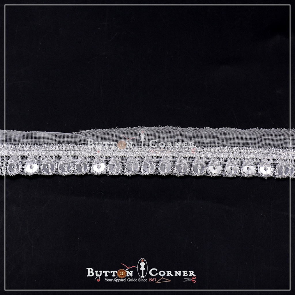 One Side Border Sequence Lace