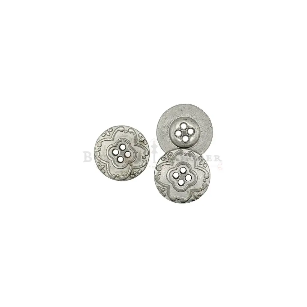 Plain Flat Metal Shirt Button
