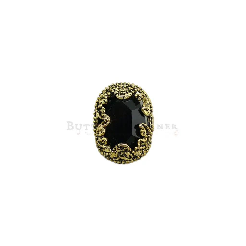 Rectangle Shape Crystal Button