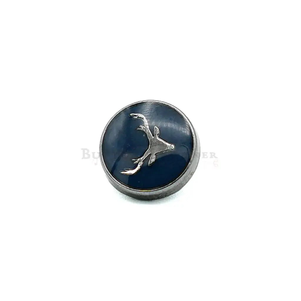 Swamp Deer Head Shirt Button