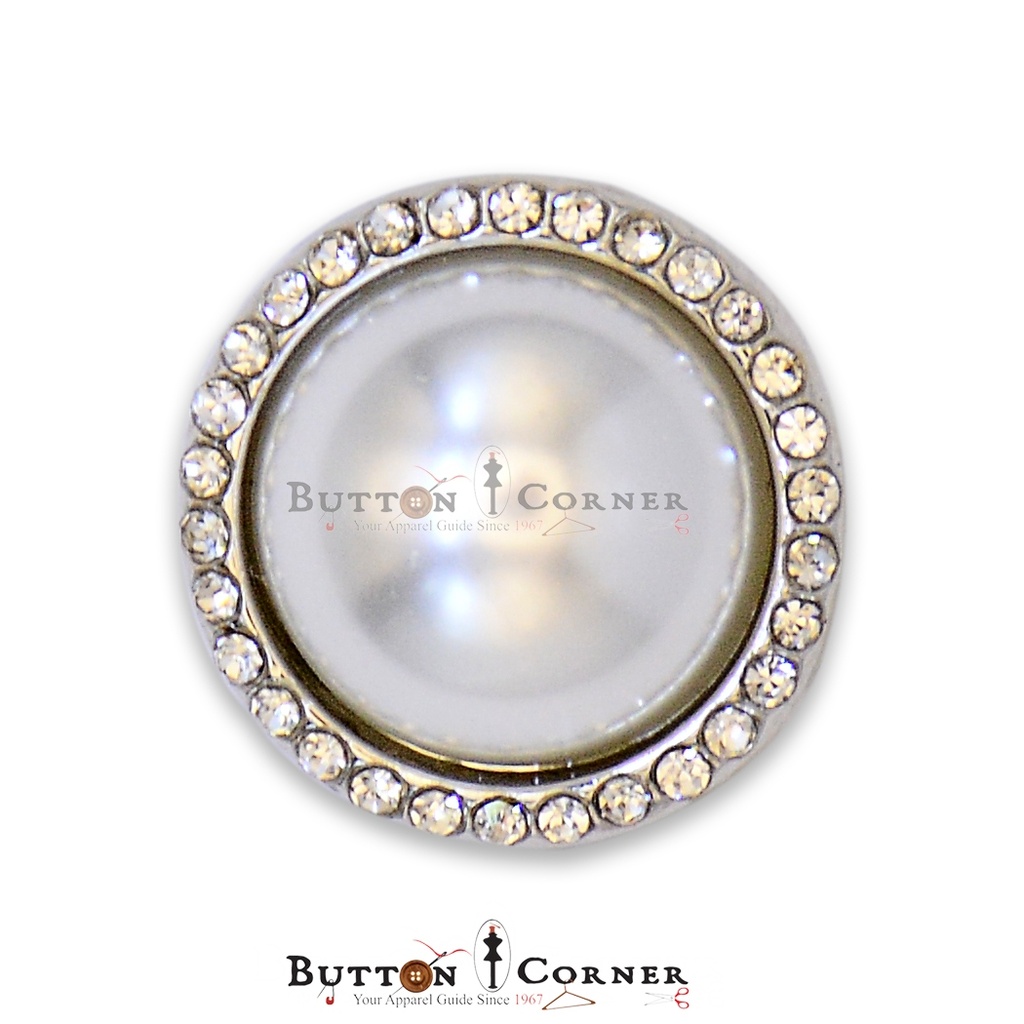 Stone Border Center Pearl Fancy Button