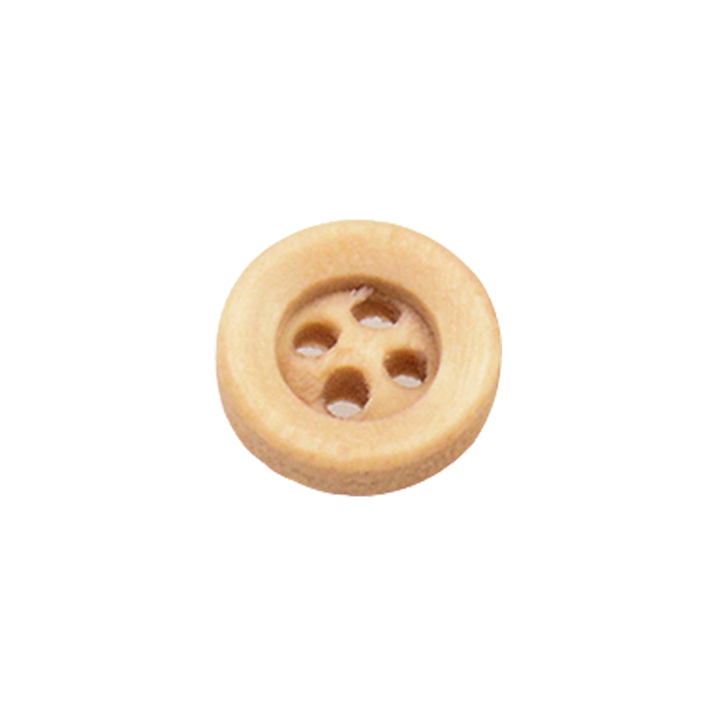 Wooden Button Art Cut Shape