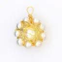 Pearl Copper Wire Wrapped Hanging