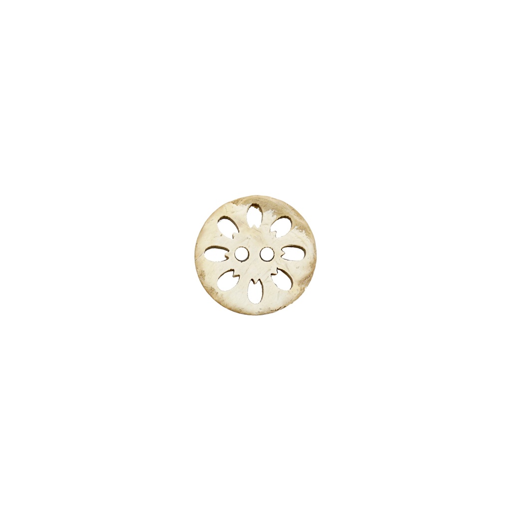 Engrave Flower Coconut Button