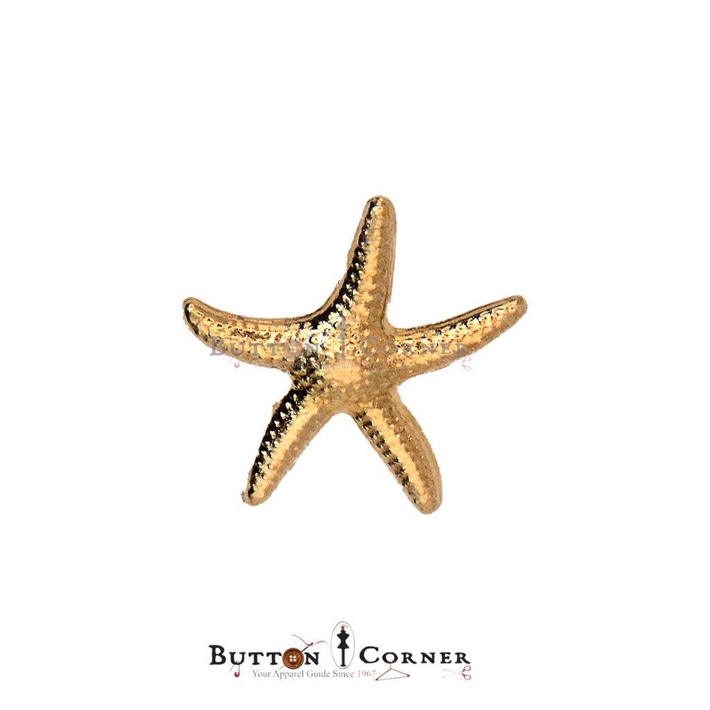 Star Fish Shape Metal Button