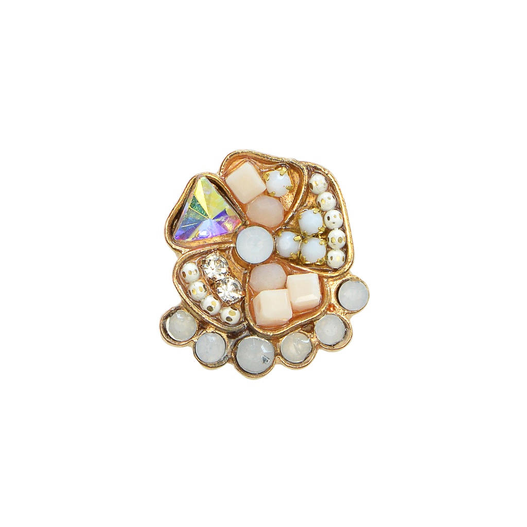 Crystal & Pearl Fancy Button