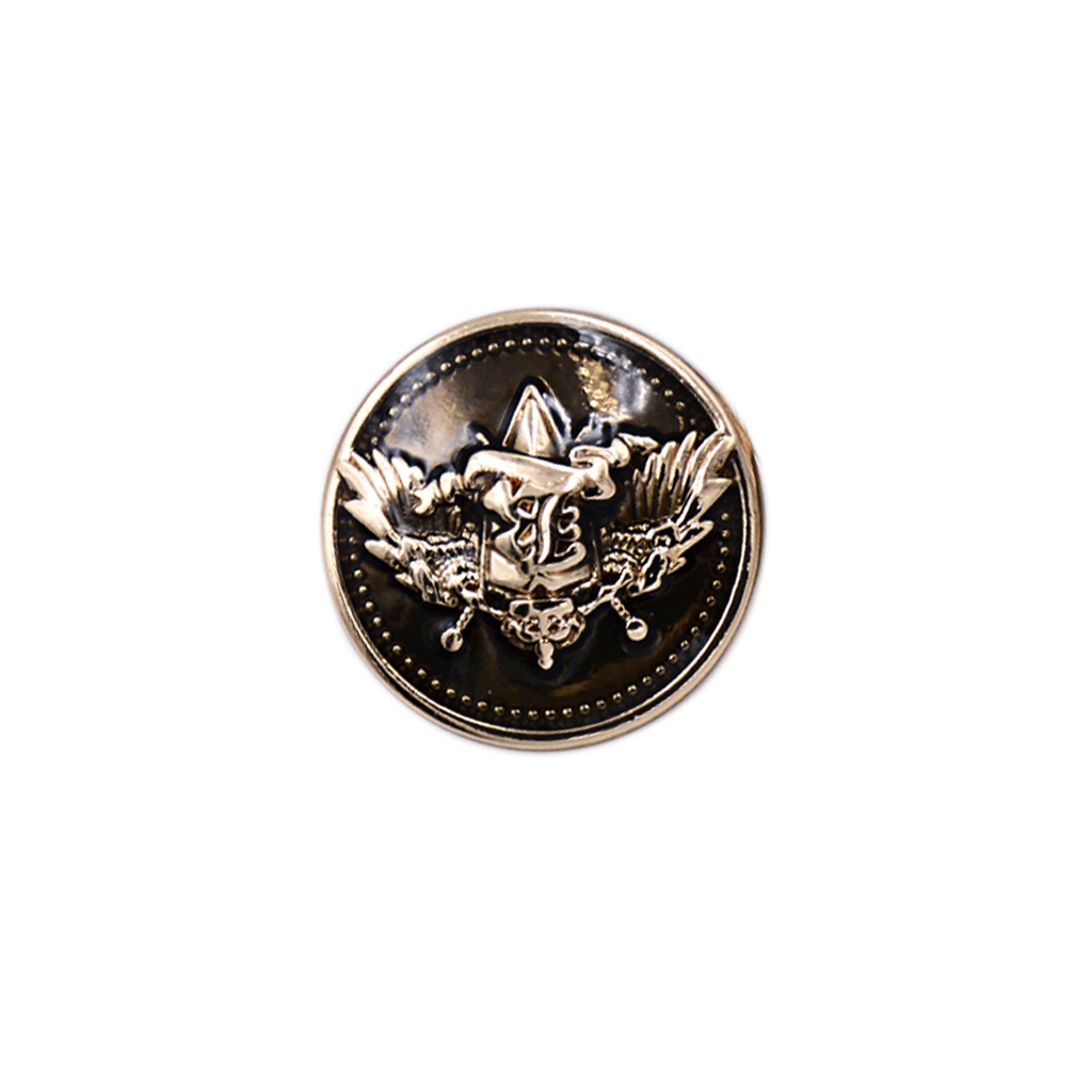 Flanked By Wings Metal Suiting Button