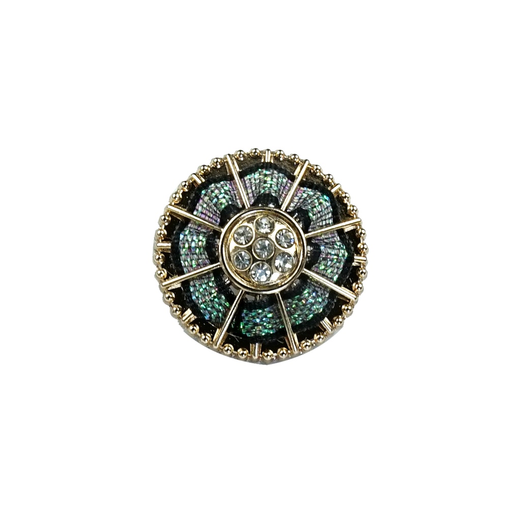 Round Gota Ribbon Design Shank Button