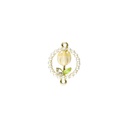 Double Hook Circle Pearl Tulip Flower Fancy Button