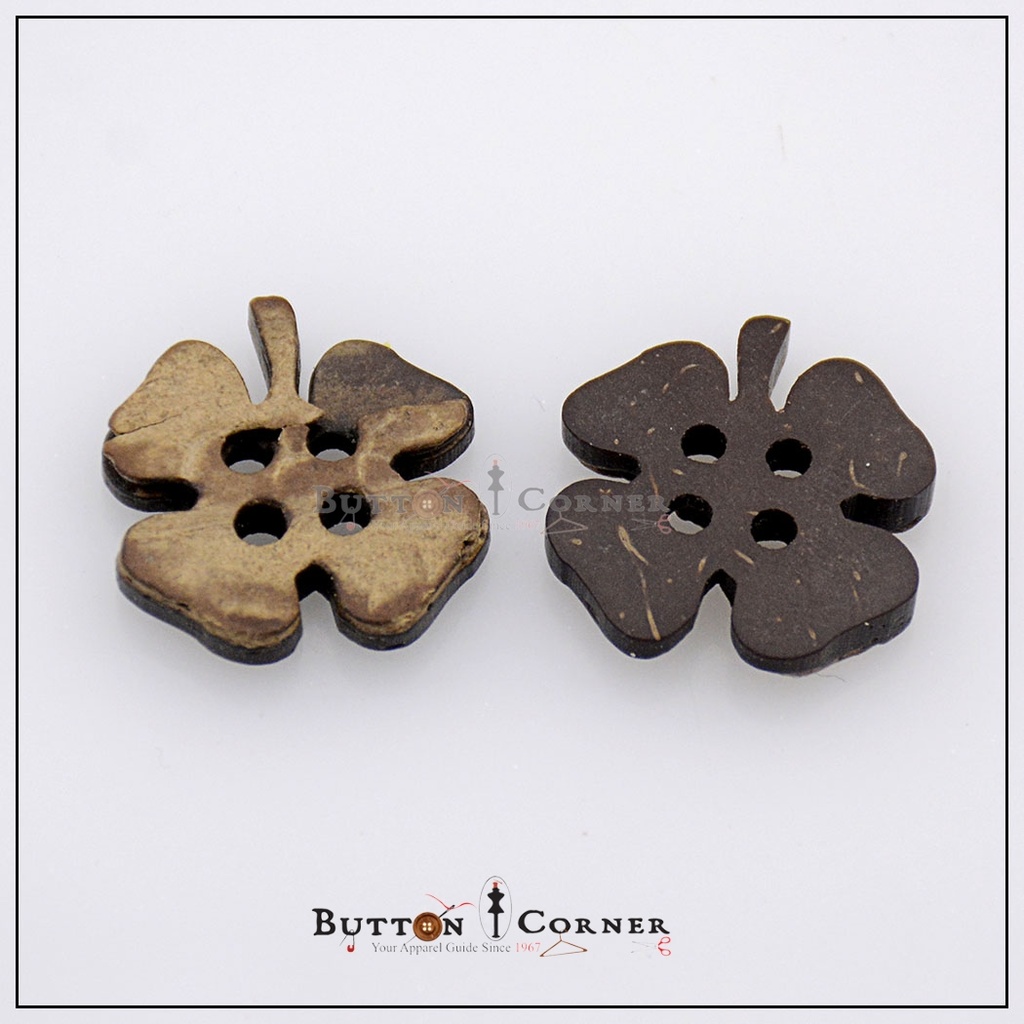 Flower Shape 4 Hole Coconut Button