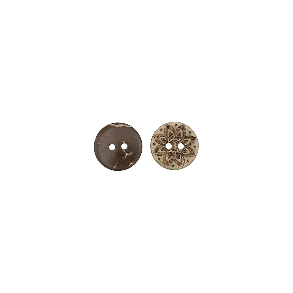 Star Design 2 Hole Coconut Button