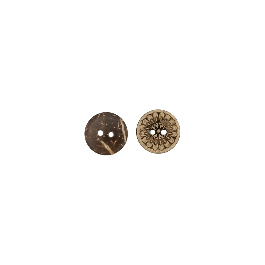 Sunflower Design 2 Hole Coconut Button