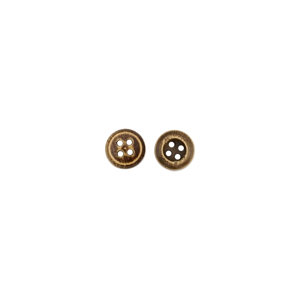 Deep 4 Hole Flat Border Wooden Button