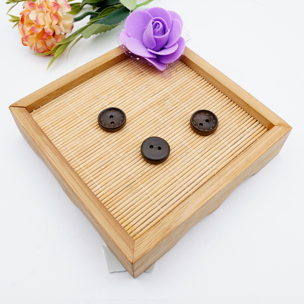 Cup Sonic Shape 2 Hole Wood Button