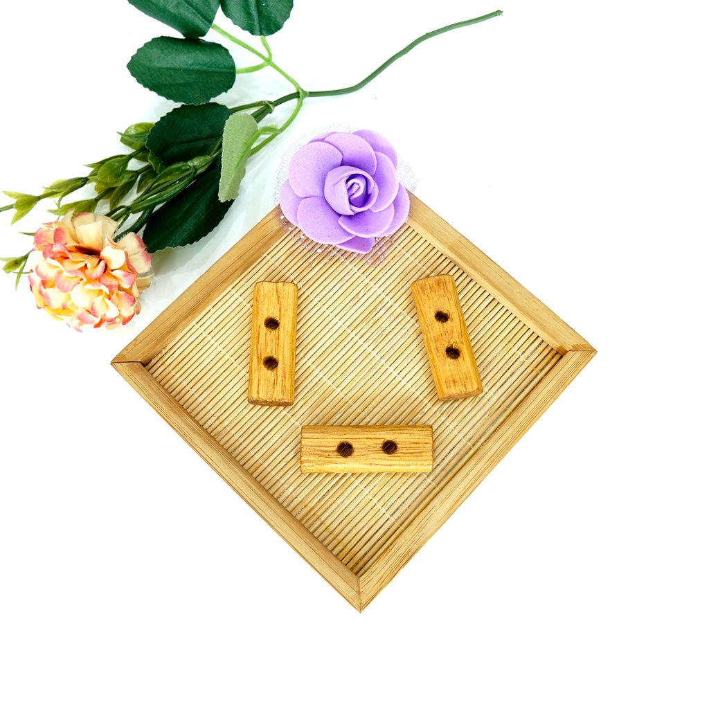 Rectangular Shape Wooden Toggle Button