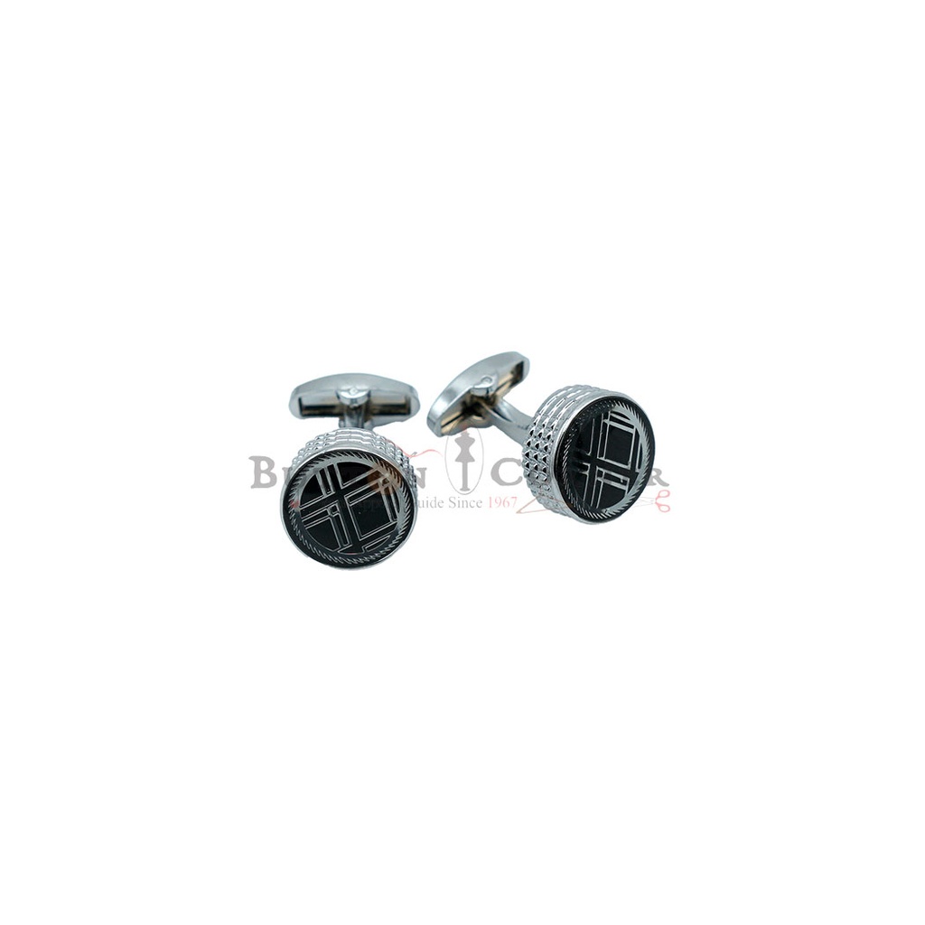 Geomatric Design Round Cufflink