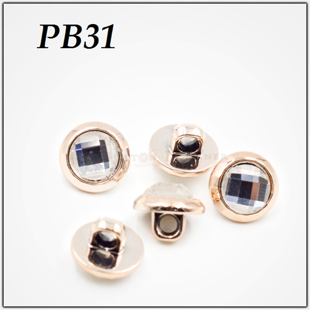 Plastic Crystal Shank Button