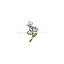 Gold Base Crystal Rose Flower Hanging
