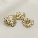 Gold Tone Monstera Leaf Hanging