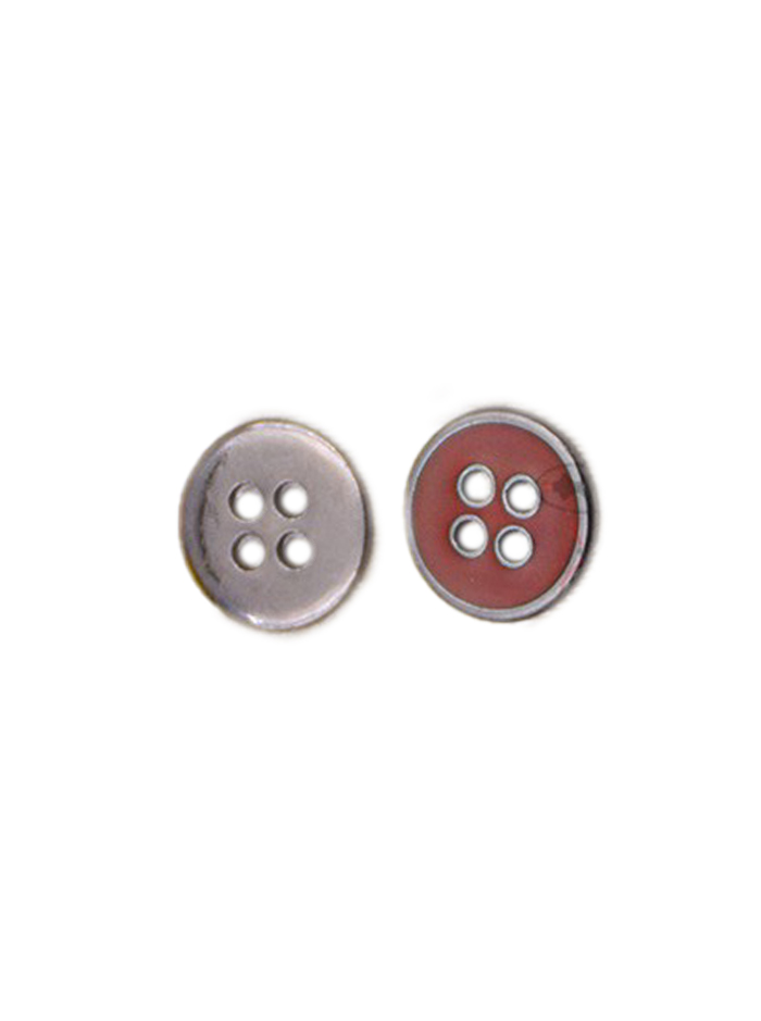Flat 4 Hole Metal Shirt Button