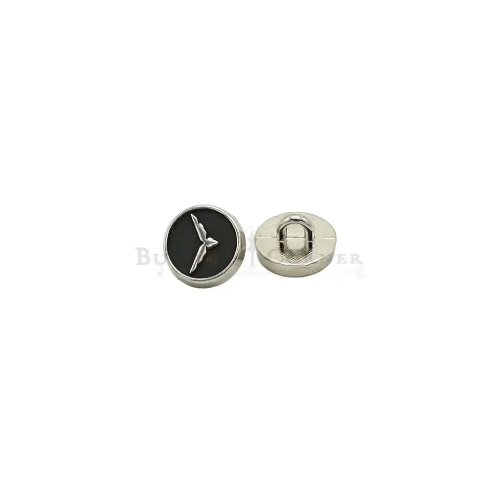 Silver Plated American Eagle Shirt Button