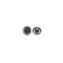 Gun Black Plated Braided Border Dotted Shirt Button