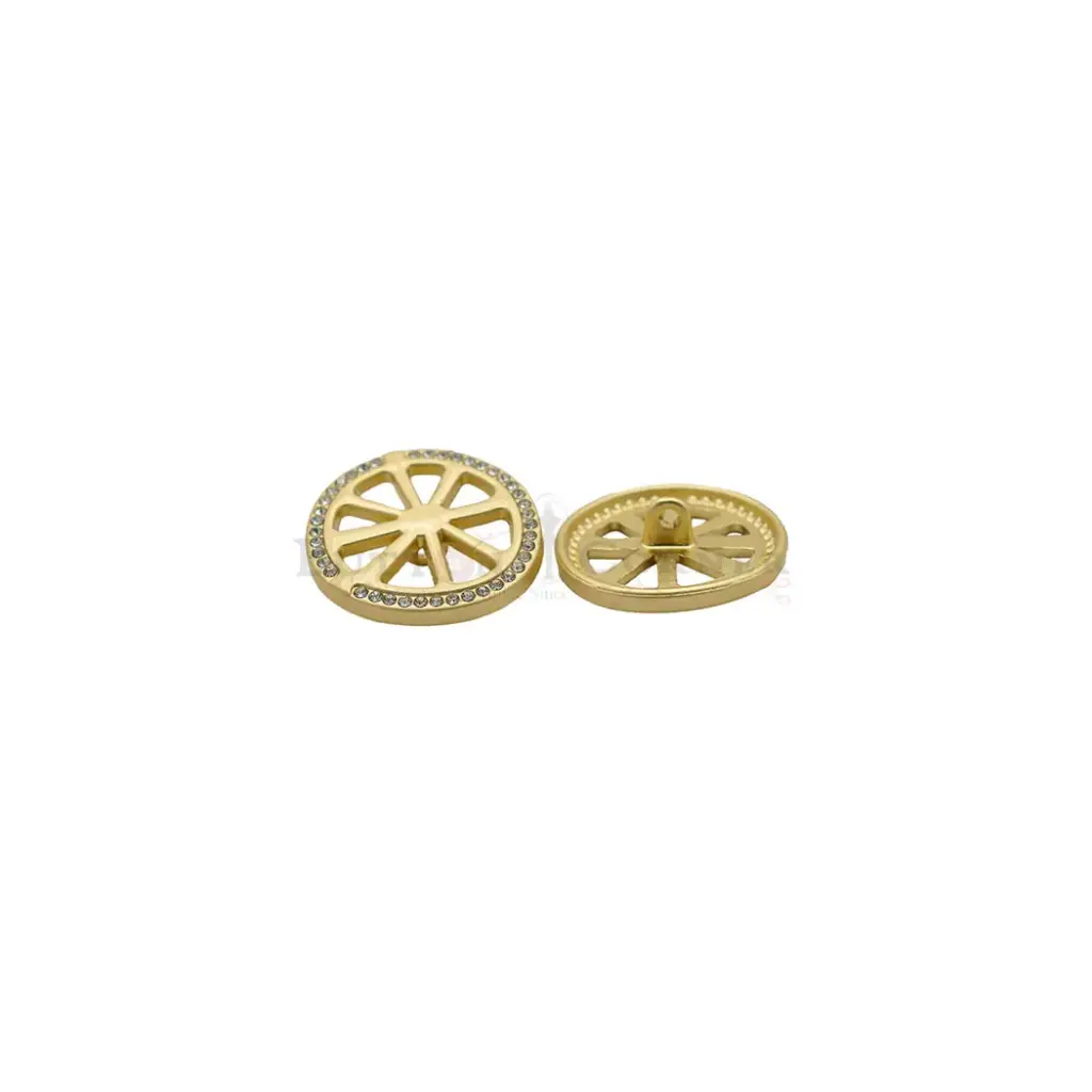 Diamond Decorative Rim Hollow Shank Button