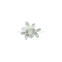 Smooth Surface 3-Flower Floral Design Button