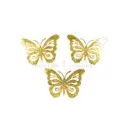 Leather Look Artificial 3D Hollow Butterfly