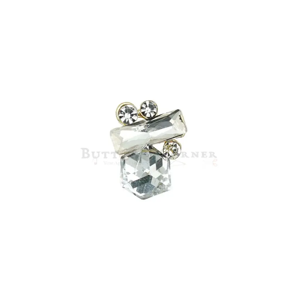 Minimal Style Elegant Crystal Fancy Button