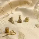 Light Gold Plated Badminton Shuttlecock Pendant