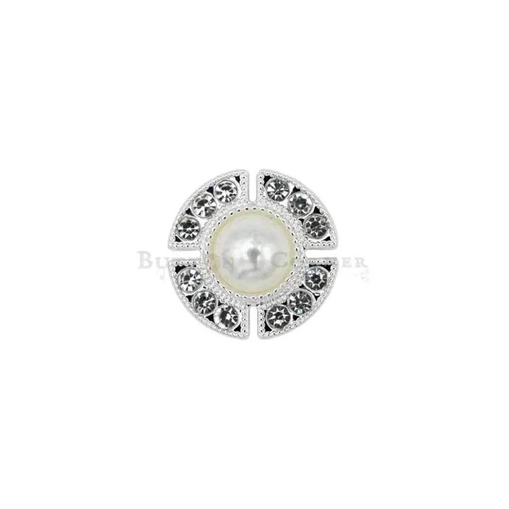 High-End Round Style With Pearl & Diamond Shank Button