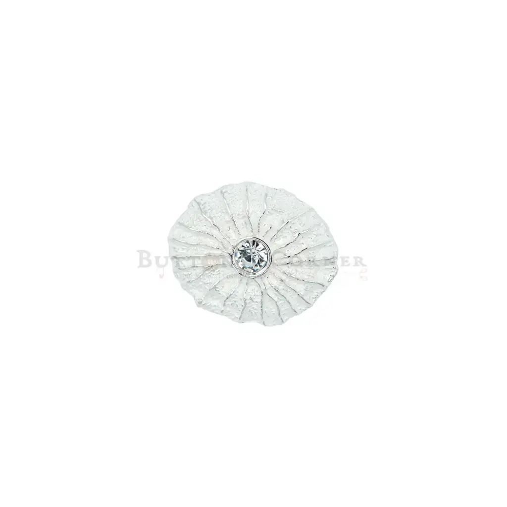 Lotus Leaf Design Centre Stone Shank Button