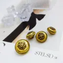 Lion Heraldic Coat Of Arms Engraved Rim Suiting Button